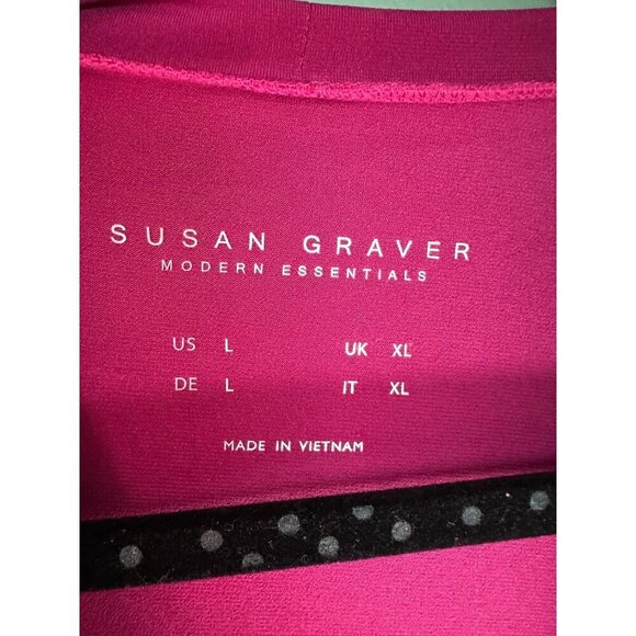 Susan Graver Modern Essentials Liquid Knit Women’s Size L Top Blouse Shirt - Picture 4 of 10